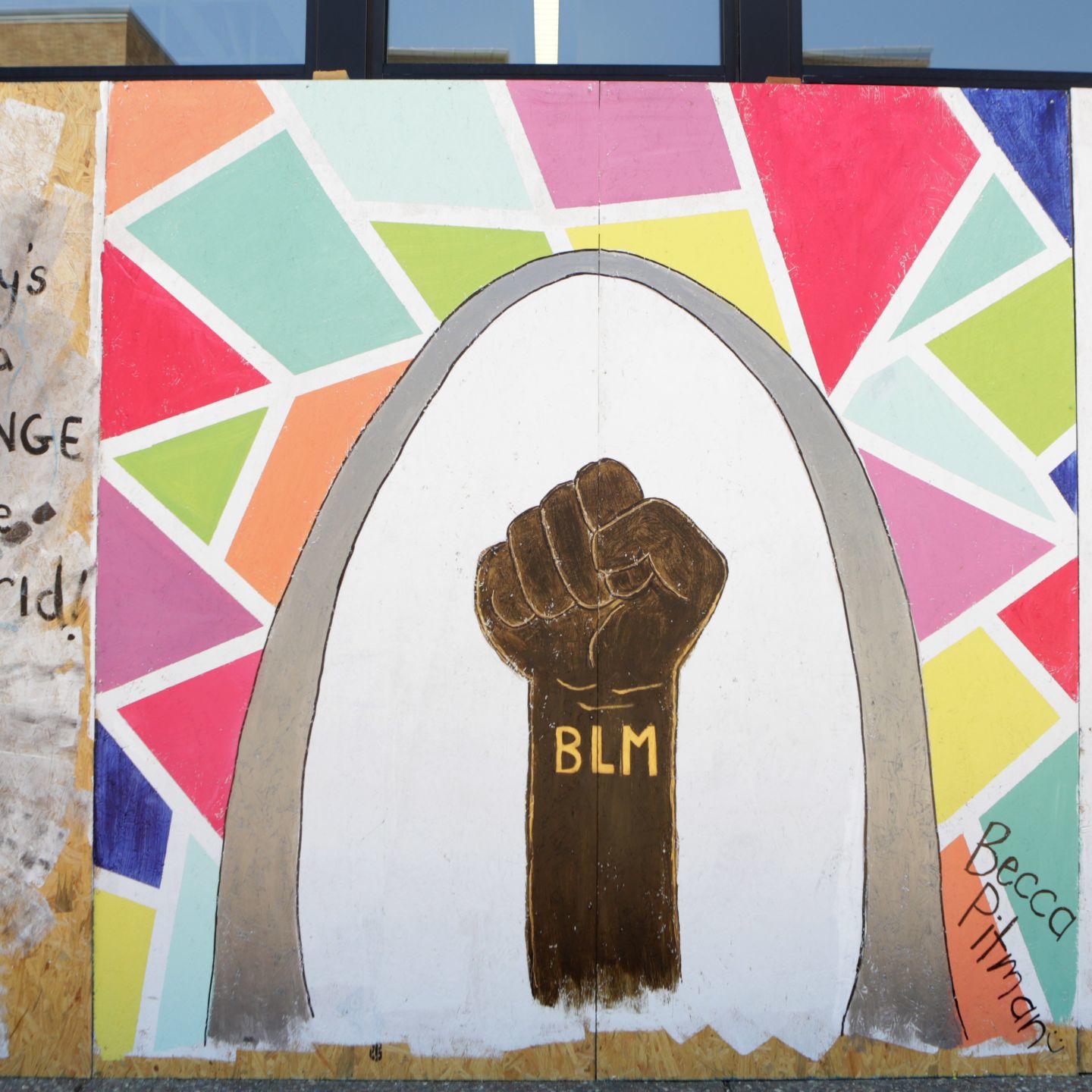 Black Lives Matter painted boards